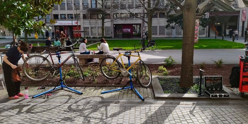 Vélos réparés à l'atelier des Grands Moulins