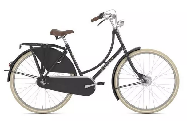 Vélo hollandais : cadre fermé, protections de chaîne et de roue