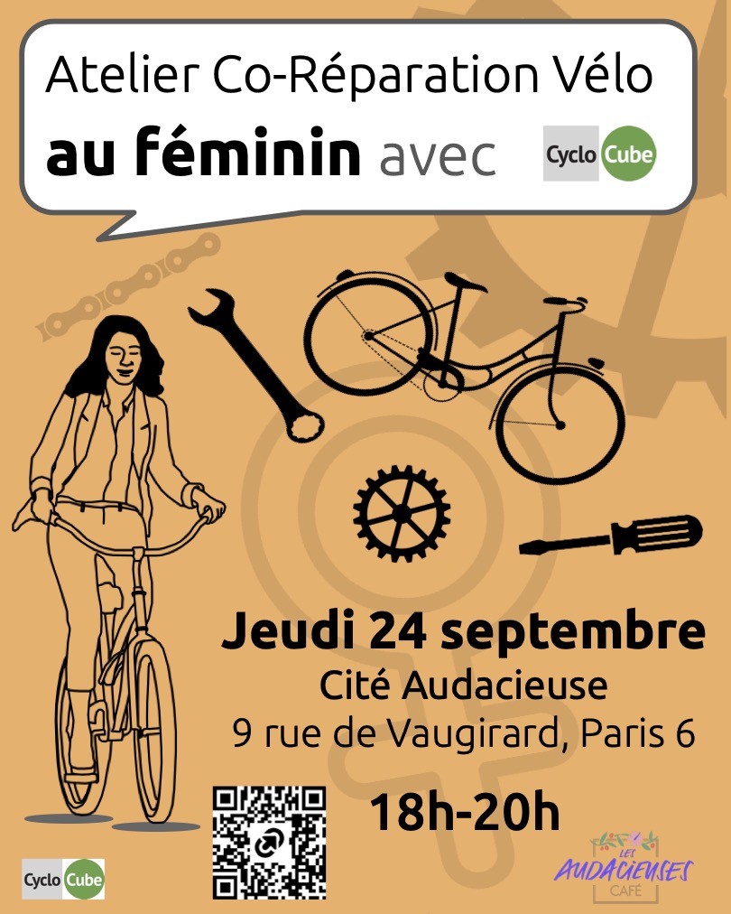 7ème session – Ateliers vélo féminins – Cité&nbsp;Audacieuse